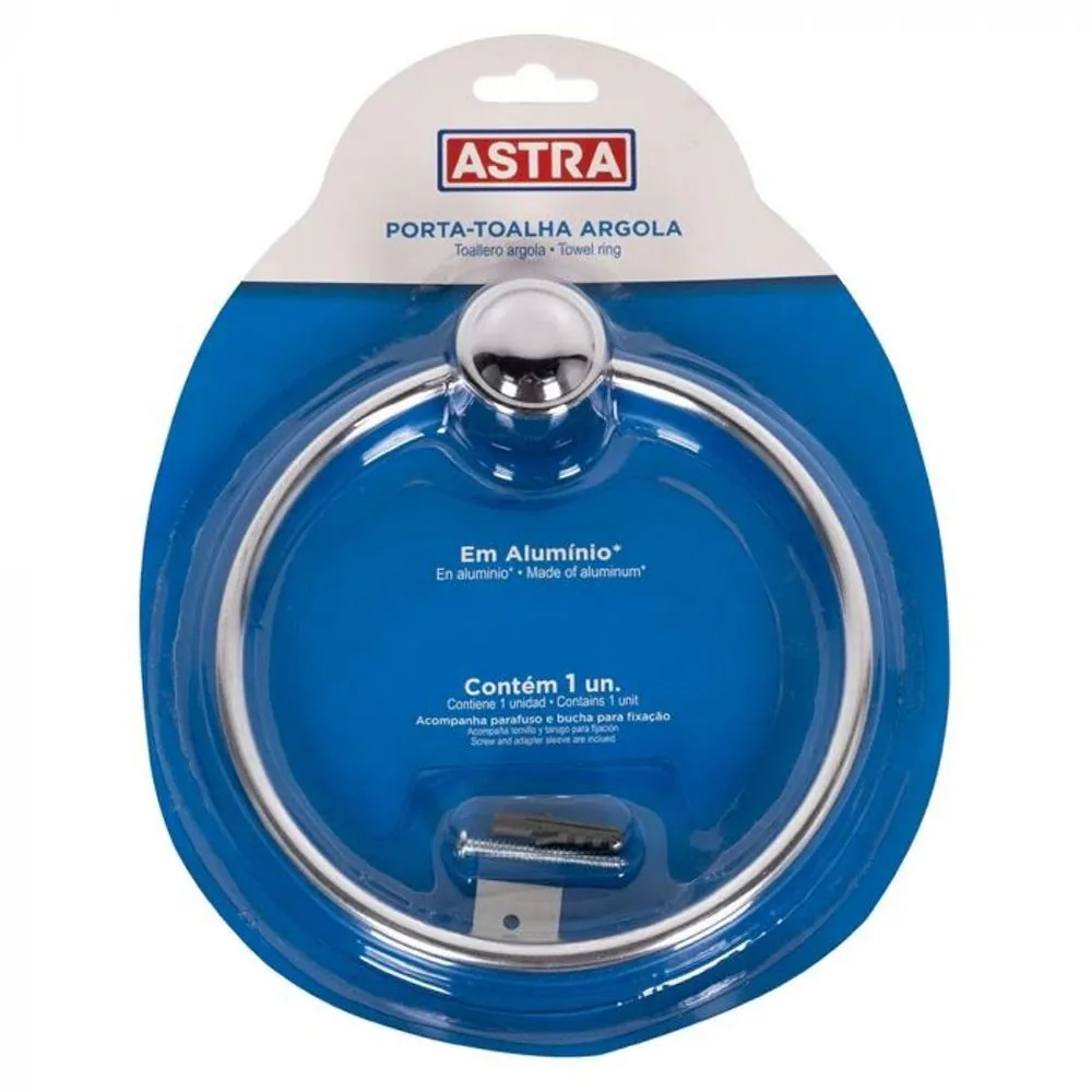 Toalheiro Inox Argola Astra Kbm/Cat