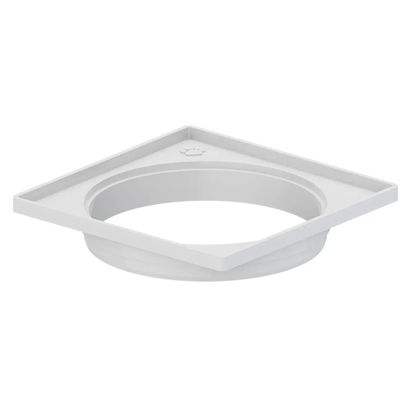 Porta Grelha Quadrada Branca Tigre 150mm