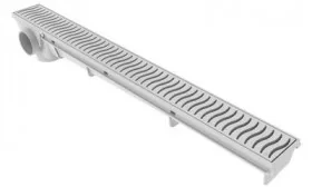 Ralo Linear 50 Cm Grelha Branca Tigre