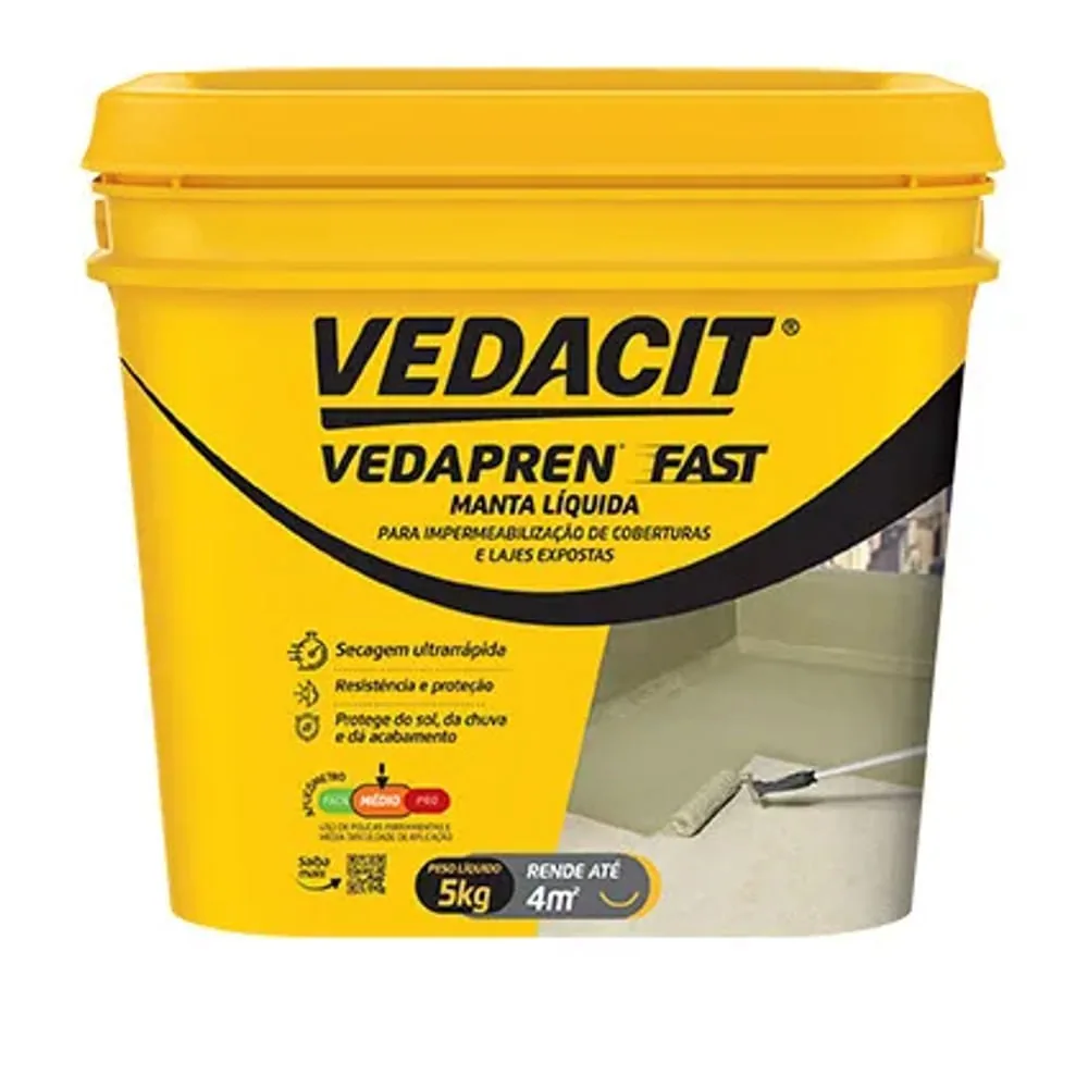 Vedapren Fast Branco Otto 5kg - Vedacit (Otto Baumgart)